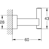 thumbnail of GROHE Bademantelhaken Essentials Cube 1-