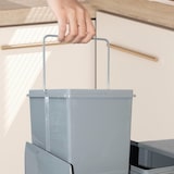 thumbnail of WellHome - Vuilnisbakken voor onder de gootsteen met bodembevestiging voor keuken 2x8L, handmatige afzuiging