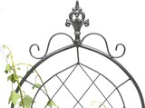 thumbnail of DanDiBo Rankhilfe Metall Rankgitter 120 cm Grau 96193 Kletterhilfe Bodenstecker Blumenhalter Ranksäule