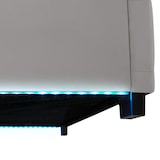 thumbnail of tectake Gestoffeerd bed met LED-strips & opbergruimte - donkergrijs, 140 x 200 cm - 405975