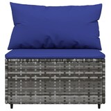 thumbnail of vidaXL 3-tlg. Garten-Lounge-Set mit Kissen Grau Poly Rattan