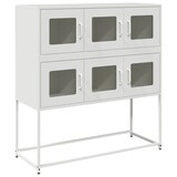thumbnail of vidaXL Sideboard Weiß 100,5x39x107 cm Kaltgewalzter Stahl