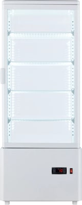 thumbnail of Getränke- und Gebäck-Kühlvitrine 98 Liter 4-seitig verglast weiß +2/+10 °C 44,7x40x111,9h cm