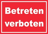 thumbnail of Betreten verboten Schild weiß-rot A5 (148x210mm)