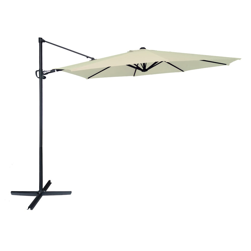 Parasol excéntrico roma Aktive Garden Ø300 cm crema mástil aluminio