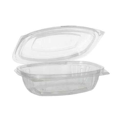 PAPSTAR, Saladebakken met deksels, PLA "pure" 375 ml 4,8 cm x 16,1 cm x 13,2 cm glashelder