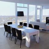 thumbnail of Tavolo Consolle Allungabile 2.37 Metri 10 Posti Salvaspazio Multiposizione Design Moderno Elegante Consolle Per Casa Ufficio 78 x 51 x 90 cm Bianco