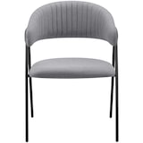 thumbnail of tectake Eetkamerstoel Bedano, gestoffeerd, geweven stof, 150 kg - grijs, Set van 6 - 405519