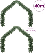 thumbnail of vidaXL Weihnachtsgirlande mit 600 LEDs 2 pcs Grün PVC