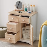 thumbnail of Rebecca Mobili Kommode, 4 Schubladen und 1 Tür aus Holz, braun und weiß