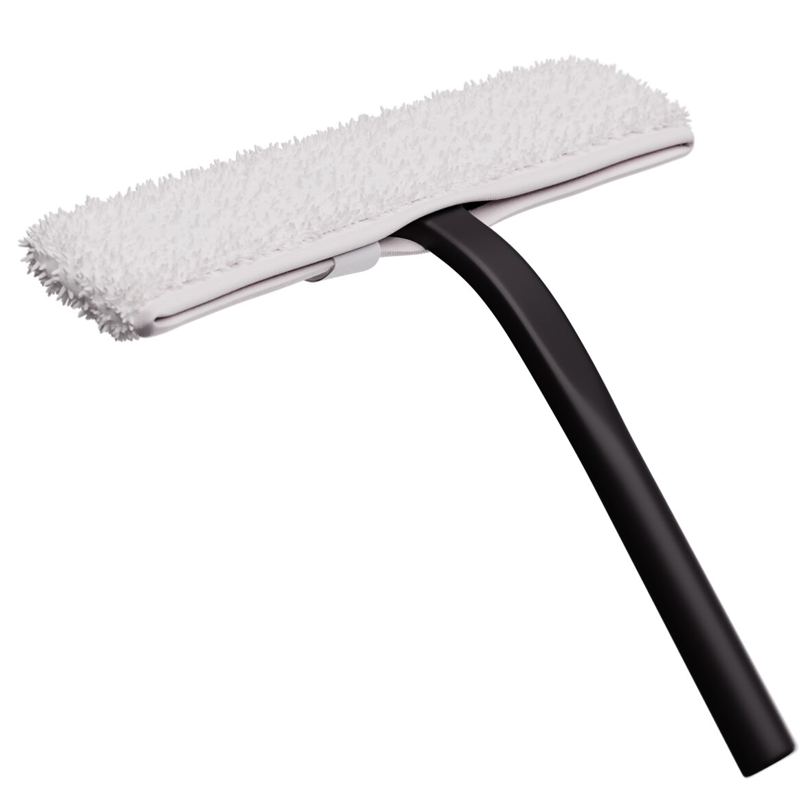 Blaze 2-in-1-Fensterwischer 28 cm Silikonabzieher Mikrofaserüberzug Schwarz