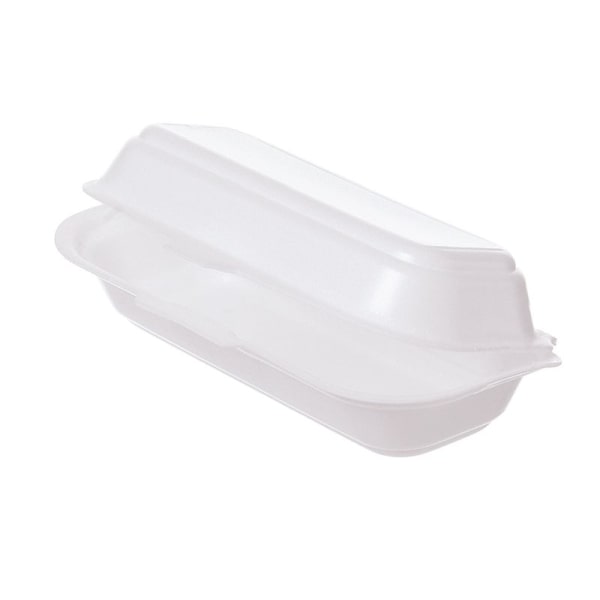 500x Hot Dog Box 210 x 90 x 58 mm Polystyrol (PS) weiß