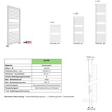 thumbnail of Stabilo-Sanitär Badheizkörper Jackson 823x600 Mittel/gerade anthrazit