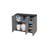 thumbnail of Mobiletto portaoggetti per officina e garage - Mobile basso con 3 ante e 1 ripiano regolabile Polipropilene 102x37h84 cm Portata 20 kg