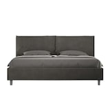 thumbnail of Letto matrimoniale king size contenitore imbottito 200x200 microfibra grigio Antea Large