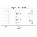 thumbnail of SARMOG SCARPIERA 3 ANTE 1 CASSETTO P29 KIT in truciolare nobilitato color cemento