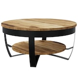 thumbnail of Table basse Bois massif de manguier brut 65x32 cm Modèle Atlas Office Stella