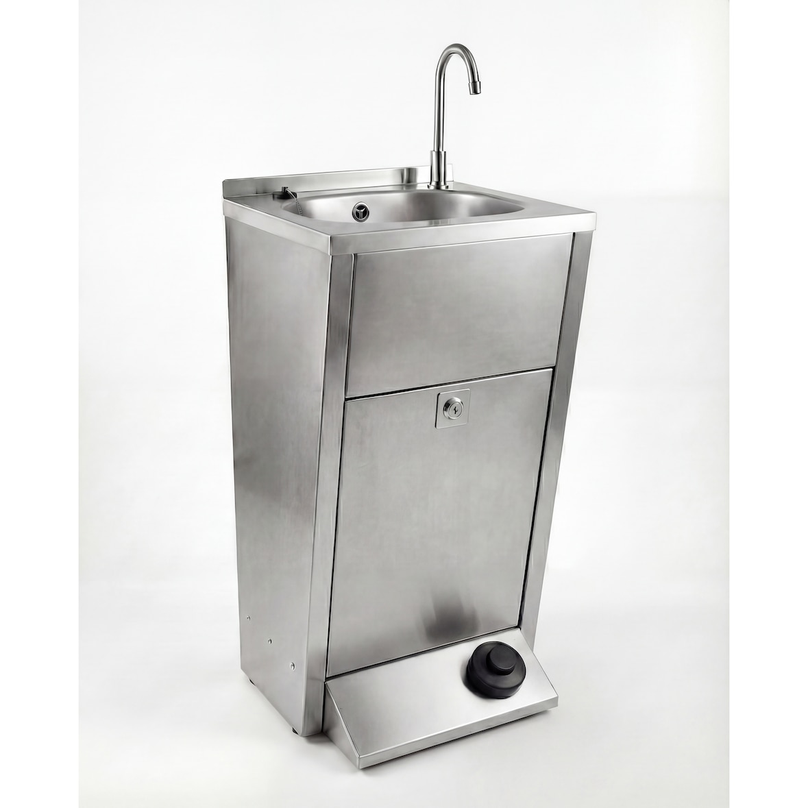 Express Water Lavello Autonomo, Portatile, Indipendente, Mod. Silver, con Certificato, Serbatoi 10 Litri, Lavello Acciaio Inox,45x45x85cm