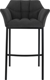 thumbnail of Barhocker GIBEL - Metall Dunkelgrau 64x48x110 cm Schwarz | Barstuhl Mit Lehne Tresenhocker Tresenstuhl Kneipenhocker Kneipenstuhl