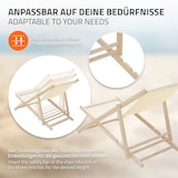 thumbnail of ECD Germany 10er Set Liegestuhl klappbar Beige Holz, verstellbar 3 Positionen bis 120 kg, Sonnenliege Gartenliege Strandstuhl