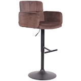 thumbnail of Barkruk Los Angeles Fluweel bruin/zwart