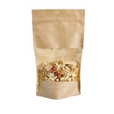 thumbnail of Lebensmittelbeutel aus braunem Kraftpapier mit Fenster und luftdichtem Reißverschluss 750 ml pro 600 - Gimex