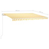 thumbnail of vidaXL Markise Manuell Einziehbar mit LED 400x300 cm Gelb und Weiß
