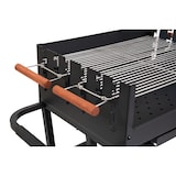 thumbnail of Tarrington House Brigida houtskoolbarbecue, 41 x 58.5 cm, 2 in hoogte verstelbare grillroosters, verrijdbaar, staal, zwart