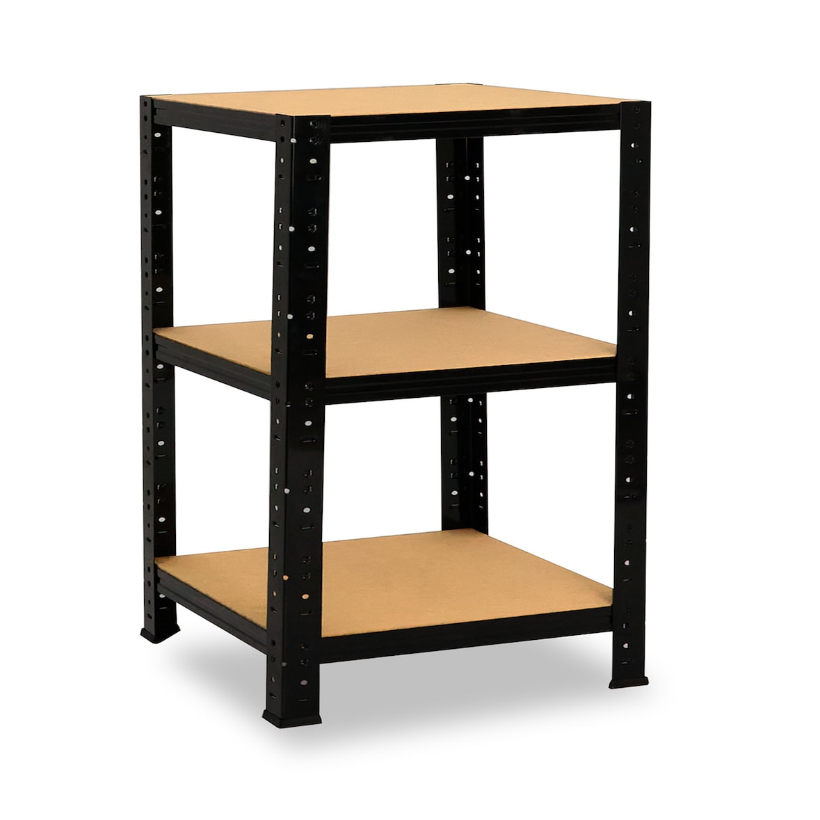 shelfplaza BLACK 90x60x60 cm Schwerlastregal in schwarz mit 3 Böden und 175 kg Traglast pro Boden