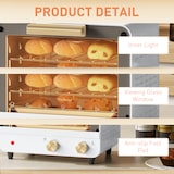 thumbnail of HOMCOM Fornetto Elettrico 12L con Temperatura Regolabile Bianco e Oro