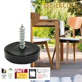 thumbnail of WAGNER QuickClick® Kunststoffgleiter BLACK - zum Schrauben, 4x Basis & Schraube & Aufsatz Ø 17 mm, DE Ware - 15830000