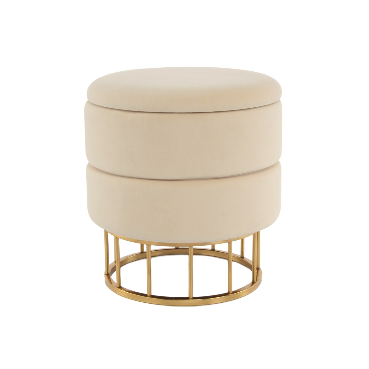Kayoom Hocker Zero 525 Elfenbein / Gold