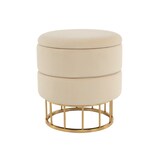 thumbnail of Kayoom Hocker Zero 525 Elfenbein / Gold