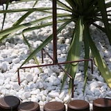 thumbnail of Doppel Windrad ANTIK Gartendeko Metall H: 140cm kupfer Windspiel