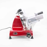 thumbnail of Berkel Red Line 250 Rot, Allesschneider + handgefertigtes Fassholzbrett aus alten Weinfässern