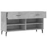 thumbnail of vidaXL Schuhbank Betongrau 102x35x55 cm Holzwerkstoff