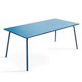 thumbnail of Ensemble table de terrasse et 8 chaises bistrot en acier bleu pacific - Oviala