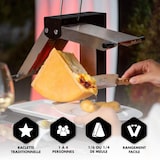 thumbnail of Appareil à raclette - Brézière® PREMIUM - Noir - Poignées bois - Couteau inclus