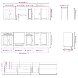 thumbnail of vidaXL 8-tlg. Küchenschrank-Set Porto Weiß Holzwerkstoff