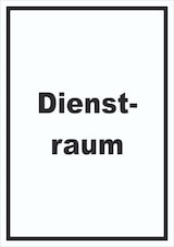 thumbnail of Dienstraum Schild mit Text Büro hochkant A3 (297x420mm)