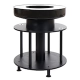 thumbnail of Barbecue BBQ braciere griglia HWC-K95 acciaio inox smalto 67x56x56cm nero