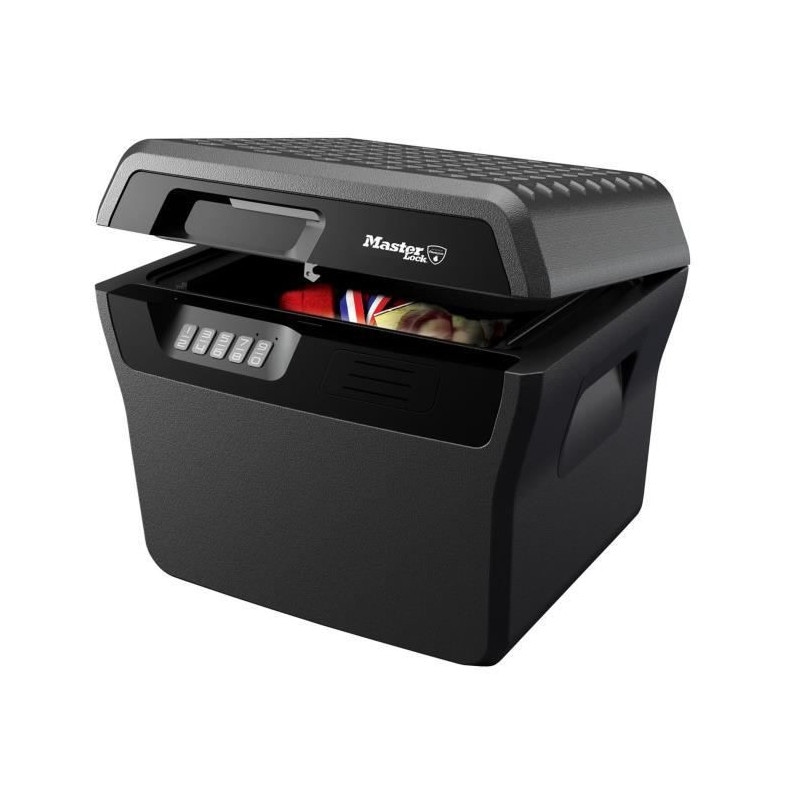Master Lock Malette De Securite / Coffre Fort - Anti Feu Et Etanche - Combinaison Electronique - 18,5l
