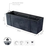 thumbnail of Prosperplast - URBI CASE BETON EFFECT W vaso - 58x18x19,5cm colore Antracite