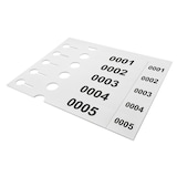 thumbnail of CombiCraft Schlaufenetiketten mit Nummerierung 0001-0200 und Abrißstreifen 250x38 mm - 200 Stück