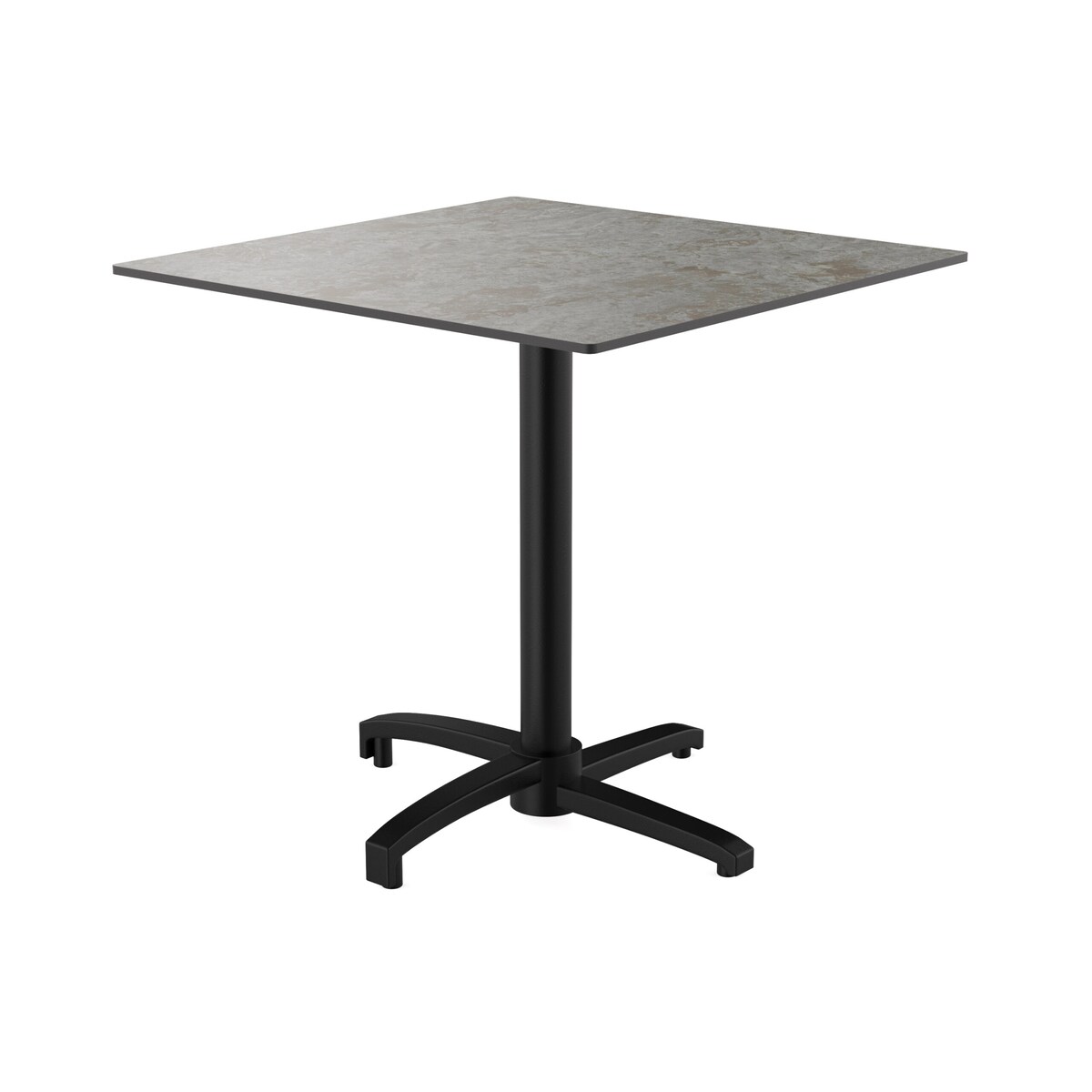 BIG Möbel GmbH Gastro Outdoor Terrassentisch "Rene" | HPL Compact 70x70 cm | Zement Grau | klappbar