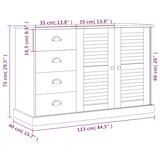 thumbnail of vidaXL Sideboard mit Schubladen VIGO 113x40x75 cm Massivholz Kiefer