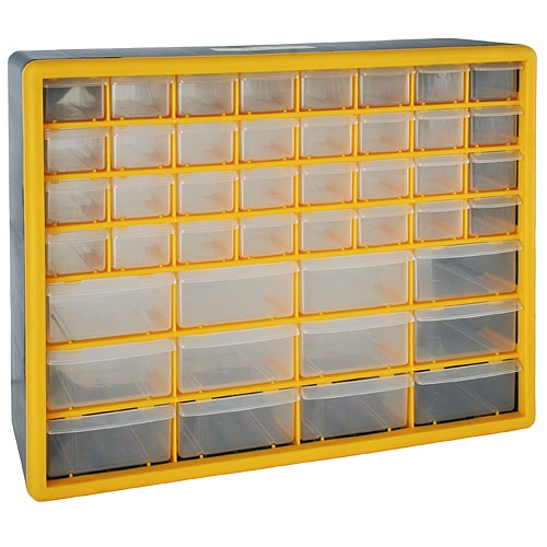 PROREGAL Cosimo Kleinteilemagazin mit 44 Schubfächer | HxBxT 39x50x16cm | Kleinteileregal, Sortimentsboxen, Sortimentskastenregal, Regalsystem