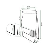 thumbnail of MONOUSO - Papiertüten StandUp mit Fenster und Innenfolie 12+6x20cm (1000 Stück)
