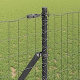 thumbnail of vidaXL Zaun mit Pfosten Grau 1 x 25 m Stahl