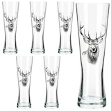 thumbnail of Alois 6er Set Weizenglas 0,5 L Hirschmotiv Geschenkverpackung